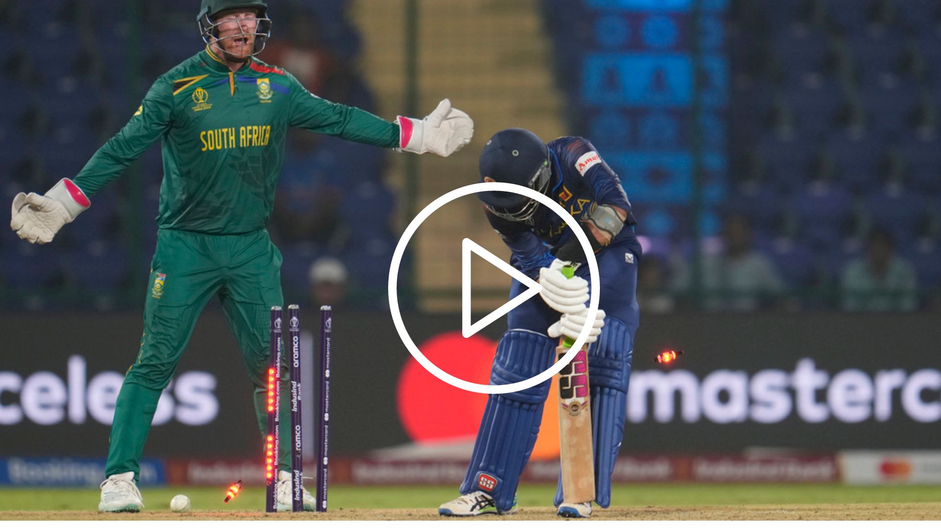 [Watch] Keshav Maharaj Cleans Up Dasun Shanaka With A Stunning Ball